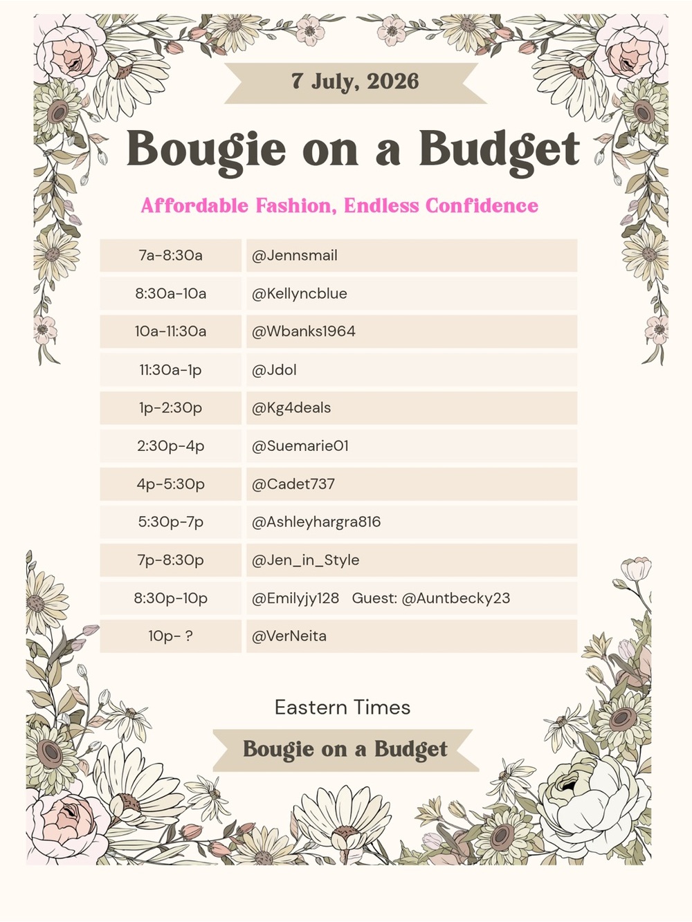 Bougie on a Budget - Women’s, Men’s and Kids Clothes